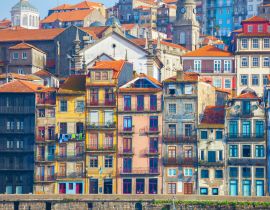 Lais Puzzle - Typische alte Häuser mit bunten Fassaden im Stadtteil Ribeira, Porto, Portugal - 40, 100, 200, 500, 1.000 & 2.000 Teile