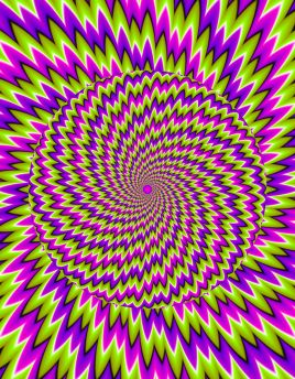 Lais Puzzle - Grüner, lila und rosa Hintergrund mit sich bewegender Kugel. Optische Täuschung der Bewegung - 40, 100, 200, 500, 1.000 & 2.000 Teile