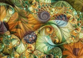 Lais Puzzle - Ein abstraktes, computergeneriertes Fraktal-Design. Ein Fraktal ist ein unendliches Muster. Fraktale sind unendlich komplexe Muster, die in verschiedenen Maßstäben selbstähnlich sind. - 1.000 Teile