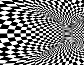 Lais Puzzle - Abstrakte Wurmloch-Tunnel. Schwarz-weißes Quadrat optische Täuschung - 40, 100, 200, 500, 1.000 & 2.000 Teile