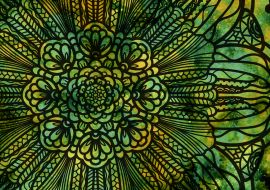 Lais Puzzle - Abstraktes Mandala Grafikdesign und Aquarell digitale Kunst Malerei - 1.000 Teile