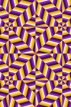 Lais Puzzle - Lila goldene optische Täuschung nahtlose Muster. Abstrakte Bewegung des Mosaiks - 2.000 Teile