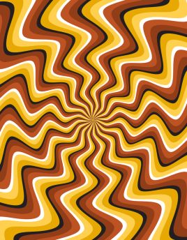 Lais Puzzle - Optische Bewegungstäuschung Goldene braune gebogene Streifenmuster bewegen sich um das Zentrum - 40, 100, 200, 500, 1.000 & 2.000 Teile