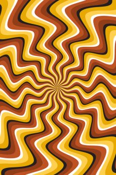 Lais Puzzle - Optische Bewegungstäuschung Goldene braune gebogene Streifenmuster bewegen sich um das Zentrum - 2.000 Teile