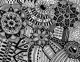 Lais Puzzle - Flower Ornament mit Mustern und verlassen. Psychedelische Kunst - 40, 100, 200, 500, 1.000 & 2.000 Teile