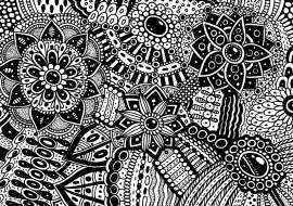 Lais Puzzle - Flower Ornament mit Mustern und verlassen. Psychedelische Kunst - 1.000 Teile