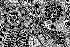 Lais Puzzle - Flower Ornament mit Mustern und verlassen. Psychedelische Kunst - 2.000 Teile