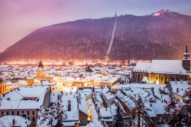 Lais Puzzle - Blick von oben über Brasov im Winter, Rumänien - 2.000 Teile