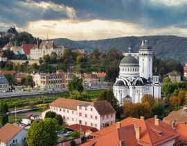Lais Puzzle - Drohnenaufnahme des historischen Zentrums von Sighisoara, Rumänien - 40, 100, 200, 500, 1.000 & 2.000 Teile