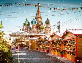 Lais Puzzle - Weihnachtlicher Dorfmarkt auf dem Roten Platz in Moskau, Russland - 40, 100, 200, 500, 1.000 & 2.000 Teile