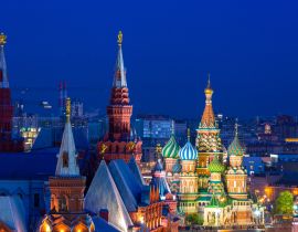 Lais Puzzle - Basilius-Kathedrale auf dem Roten Platz in Moskau bei Nacht, altes Moskau Basilius-Kathedrale ist die wichtigste Touristenattraktion der Stadt, Russland - 40, 100, 200, 500, 1.000 & 2.000 Teile