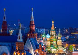 Lais Puzzle - Basilius-Kathedrale auf dem Roten Platz in Moskau bei Nacht, altes Moskau Basilius-Kathedrale ist die wichtigste Touristenattraktion der Stadt, Russland - 1.000 Teile