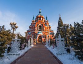 Lais Puzzle - Kasaner orthodoxe Kirche Ikone der Mutter Gottes im Stadtzentrum von Irkutsk im Winter, Russland, Sibirien - 40, 100, 200, 500, 1.000 & 2.000 Teile