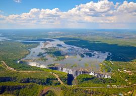 Lais Puzzle - Luftaufnahme der Victoriafälle, Sambia, Simbabwe, Afrika - 1.000 Teile