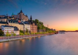 Lais Puzzle - Stockholm. Bild der Altstadt von Stockholm, Schweden bei Sonnenuntergang - 1.000 Teile