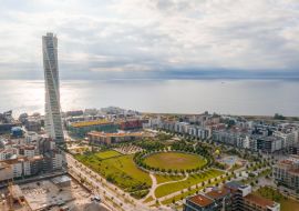 Lais Puzzle - Wunderschönes Luftpanorama der Stadt Malmö in Schweden - 1.000 Teile