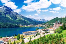Lais Puzzle - Das mondäne Sankt Moritz mit Moritzsee und Bergen - 2.000 Teile
