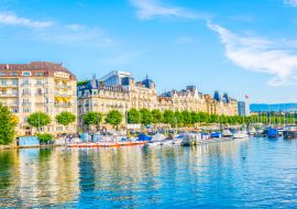 Lais Puzzle - Stadtbild von Genf hinter dem Genfer See/Lac Leman in der Schweiz - 1.000 Teile