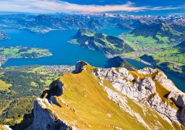 Lais Puzzle - Luzernersee und Alpengipfel aus der Luft vom Pilatus - 1.000 Teile
