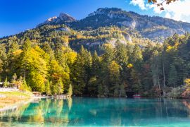Lais Puzzle - Naturpark Blausee in Kandersteg, Schweiz, Herbstfärbung mit klarem Wasser - 2.000 Teile