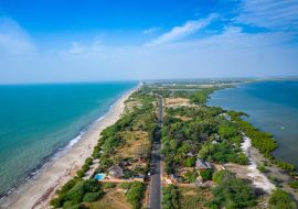 Lais Puzzle - Luftaufnahme des Fischerdorfs Djiffer. Saloum-Delta-Nationalpark, Joal Fadiout, Senegal. Afrika - 1.000 Teile