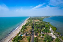 Lais Puzzle - Luftaufnahme des Fischerdorfs Djiffer. Saloum-Delta-Nationalpark, Joal Fadiout, Senegal. Afrika - 2.000 Teile