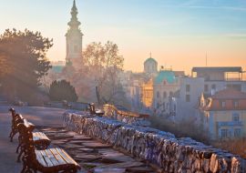 Lais Puzzle - Belgrad. Blick von der Kalemegdan-Promenade auf alte Wahrzeichen der Stadt - 1.000 Teile