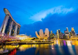 Lais Puzzle - Schöne Architektur Gebäude Wolkenkratzer um Marina Bay in Singapur Stadt - 1.000 Teile