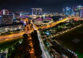 Lais Puzzle - Beleuchtung von Wolkenkratzern an der Marina Bay, Singapur - 1.000 Teile