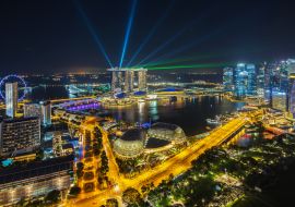 Lais Puzzle - Skyline von Singapur bei Nacht - 1.000 Teile