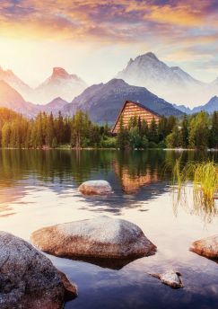 Lais Puzzle - See Strbske pleso in der Hohen Tatra, Slowakei, Europa - 1.000 Teile