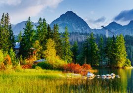 Lais Puzzle - Majestätischer Bergsee im Nationalpark Hohe Tatra. Strbske pleso, Slowakei - 1.000 Teile