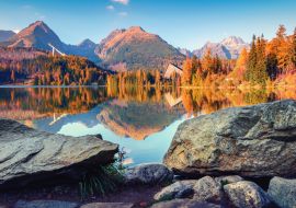 Lais Puzzle - Bergsee Strbske pleso (Strbske See) im Herbst. Nationalpark Hohe Tatra, Slowakei - 1.000 Teile