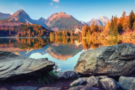 Lais Puzzle - Bergsee Strbske pleso (Strbske See) im Herbst. Nationalpark Hohe Tatra, Slowakei - 2.000 Teile