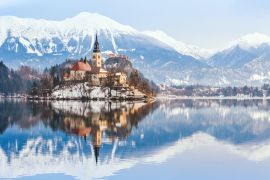 Lais Puzzle - Winterlandschaft Bleder See, Slowenien - 2.000 Teile