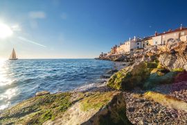 Lais Puzzle - Blick auf die alte Küstenstadt Piran und das adriatische Meer, Slowenien - 2.000 Teile