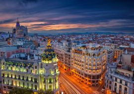 Lais Puzzle - Madrid. Stadtbild von Madrid, Spanien bei Sonnenuntergang - 1.000 Teile