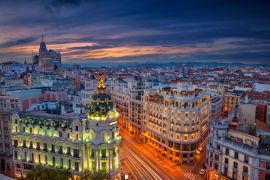 Lais Puzzle - Madrid. Stadtbild von Madrid, Spanien bei Sonnenuntergang - 2.000 Teile