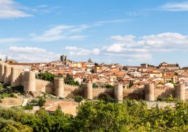 Lais Puzzle - Panoramablick auf die historische Stadt Avila vom Mirador von Cuatro Postes, Spanien, mit ihren berühmten mittelalterlichen Stadtmauern - 1.000 Teile