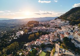 Lais Puzzle - Mijas pueblo, typisch andalusisches, weiß getünchtes Bergdorf, Häuserdächer, kleine Stadt am Hang gelegen Provinz Málaga, Costa del Sol - 1.000 Teile