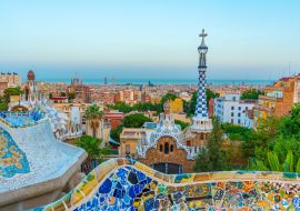 Lais Puzzle - Blick auf den Sonnenuntergang im Parc Guell in Barcelona, Spanien - 1.000 Teile