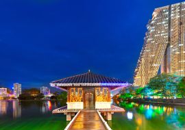 Lais Puzzle - Skyline von Colombo und Seema Malaka-Tempel, Sri Lanka - 1.000 Teile