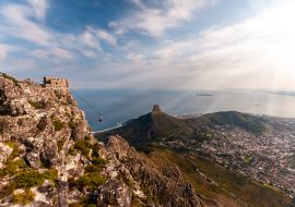 Lais Puzzle - Seilbahnstation auf dem Gipfel des Tafelbergs an einem warmen, sonnigen Wintertag. Kapstadt, Südafrika - 1.000 Teile
