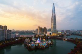 Lais Puzzle - Südkorea Skyline von Seoul, Die beste Aussicht auf Südkorea mit Lotte World Mall in Jamsil in Seoul - 2.000 Teile