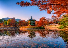 Lais Puzzle - Pagode am Gyeongbokgung-Palast im Herbst, Seoul, Südkorea - 1.000 Teile