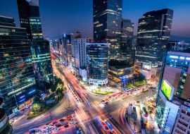 Lais Puzzle - Blick auf das Stadtzentrum am Gangnam Square in Seoul, Südkorea - 1.000 Teile