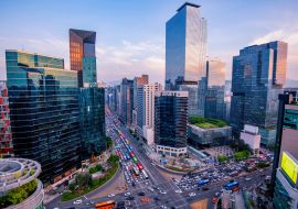 Lais Puzzle - Blick auf das Stadtzentrum am Gangnam Square in Seoul Stadt Südkorea - 1.000 Teile