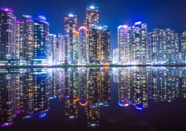 Lais Puzzle - Busan Stadt bei Nacht Südkorea - 1.000 Teile