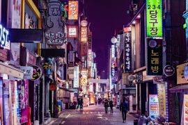 Lais Puzzle - Neonlichter in der Nacht in der Stadt Seoul in Südkorea - 2.000 Teile