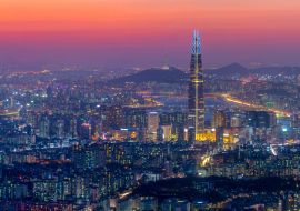Lais Puzzle - Panoramablick auf Seoul, Südkorea in einer schönen Nacht am Namhansansong Aussichtspunkt - 1.000 Teile